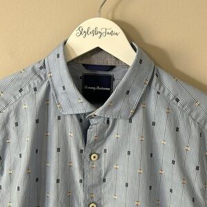 Tommy Bahama Mens Shirt Flip Cuff Long
Cayman Clipper Button Down Top Sz M